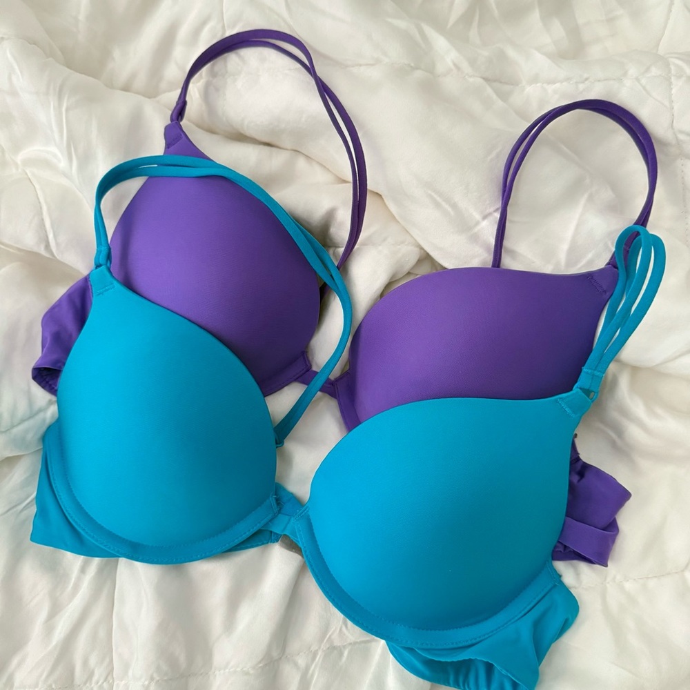 VS pink push-up bra bundle 32B